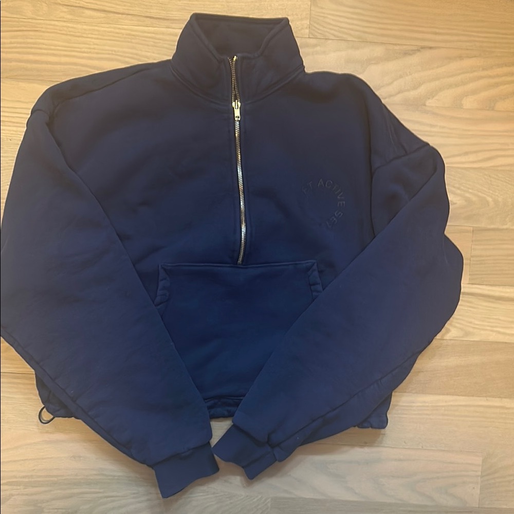 Set Active Navy Half-Zip Pullover